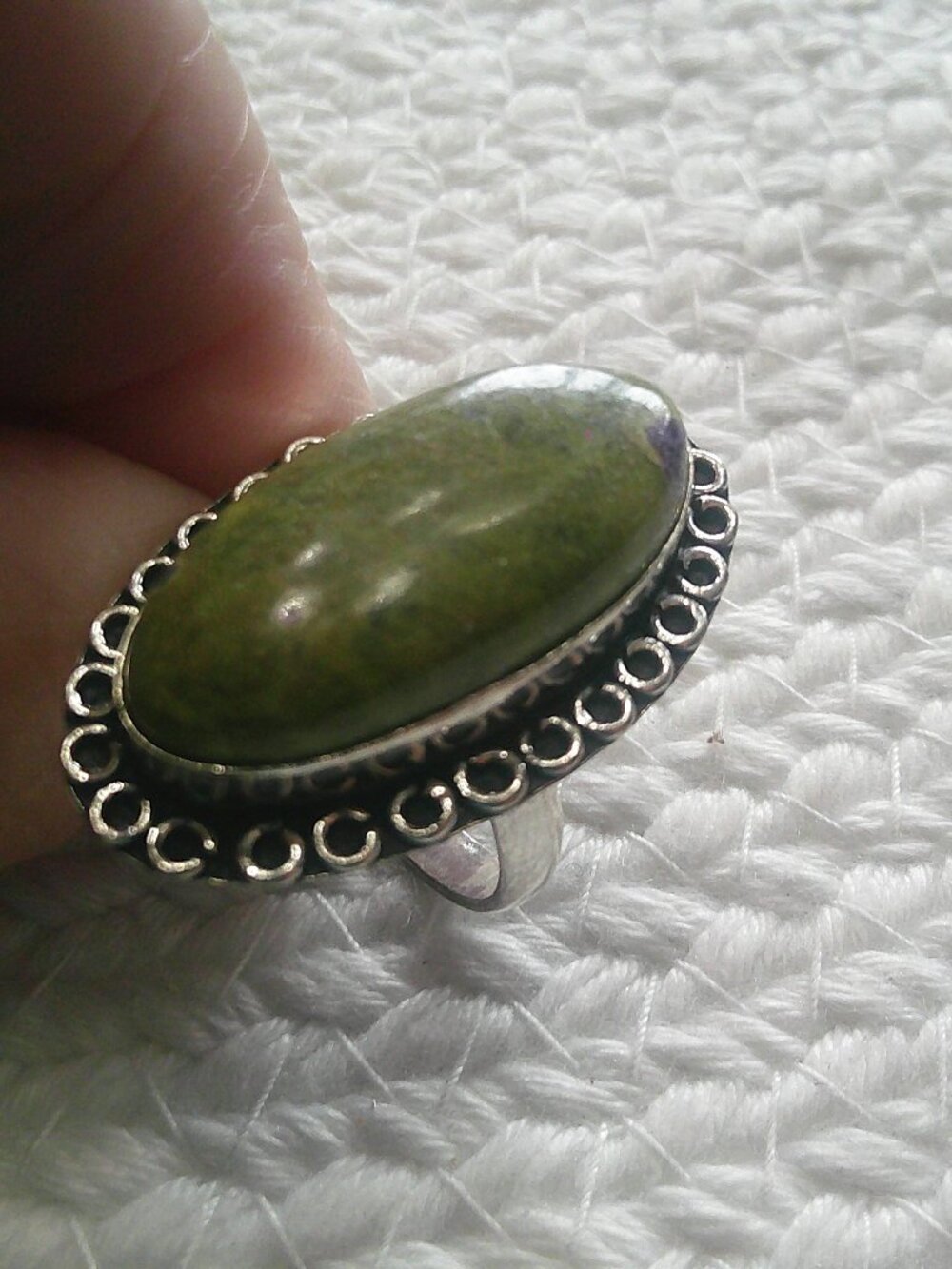 Natural STICHTITE Handmade Sterling 925 Ring Size 9 #333F